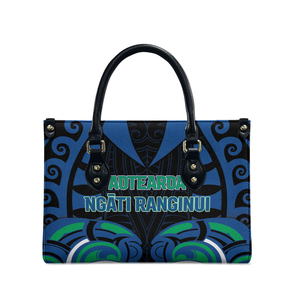 Aotearoa Ngati Ranginui Leather Bag New Zealand Traditional Maori Pattern