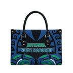 Aotearoa Ngati Ranginui Leather Bag New Zealand Traditional Maori Pattern