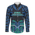 Custom Aotearoa Ngati Ranginui Long Sleeve Button Shirt New Zealand Traditional Maori Pattern