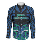Custom Aotearoa Ngati Ranginui Long Sleeve Button Shirt New Zealand Traditional Maori Pattern