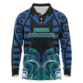 Custom Aotearoa Ngati Ranginui Long Sleeve Polo Shirt New Zealand Traditional Maori Pattern