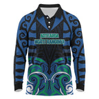 Custom Aotearoa Ngati Ranginui Long Sleeve Polo Shirt New Zealand Traditional Maori Pattern