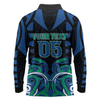 Custom Aotearoa Ngati Ranginui Long Sleeve Polo Shirt New Zealand Traditional Maori Pattern