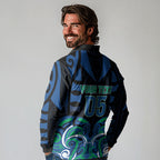 Custom Aotearoa Ngati Ranginui Long Sleeve Polo Shirt New Zealand Traditional Maori Pattern