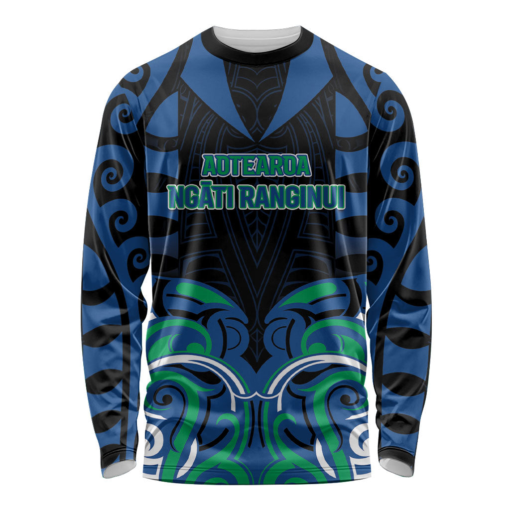 Custom Aotearoa Ngati Ranginui Long Sleeve Shirt New Zealand Traditional Maori Pattern