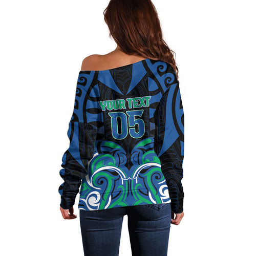 Custom Aotearoa Ngati Ranginui Off Shoulder Sweater New Zealand Traditional Maori Pattern