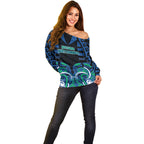 Custom Aotearoa Ngati Ranginui Off Shoulder Sweater New Zealand Traditional Maori Pattern