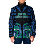 Custom Aotearoa Ngati Ranginui Padded Jacket New Zealand Traditional Maori Pattern