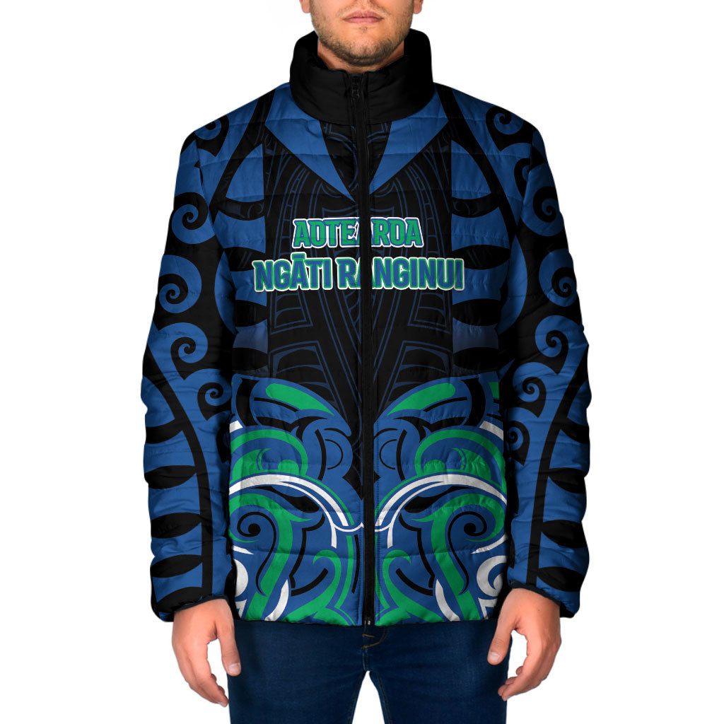 Custom Aotearoa Ngati Ranginui Padded Jacket New Zealand Traditional Maori Pattern