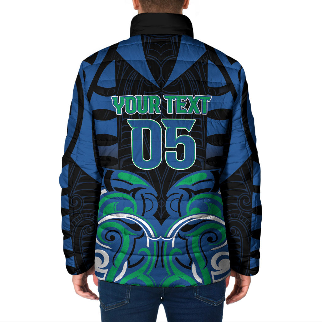Custom Aotearoa Ngati Ranginui Padded Jacket New Zealand Traditional Maori Pattern