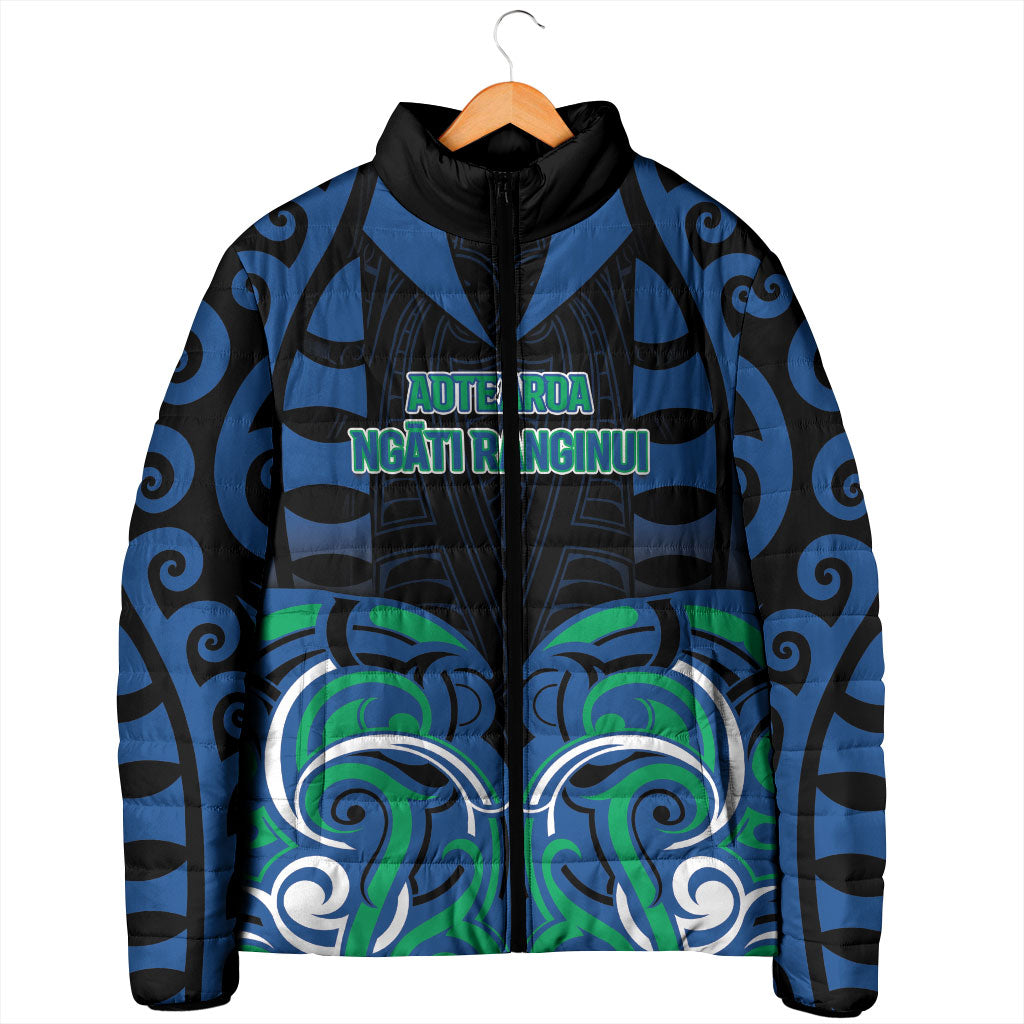 Custom Aotearoa Ngati Ranginui Padded Jacket New Zealand Traditional Maori Pattern