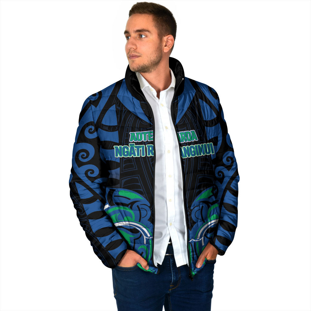 Custom Aotearoa Ngati Ranginui Padded Jacket New Zealand Traditional Maori Pattern