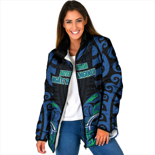 Custom Aotearoa Ngati Ranginui Padded Jacket New Zealand Traditional Maori Pattern