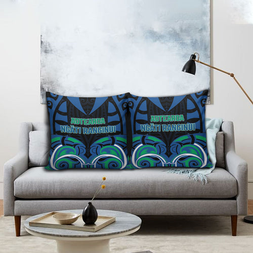 Aotearoa Ngati Ranginui Pillow Cover New Zealand Traditional Maori Pattern