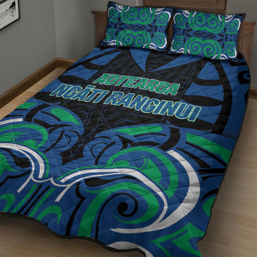Aotearoa Ngati Ranginui Quilt Bed Set New Zealand Traditional Maori Pattern