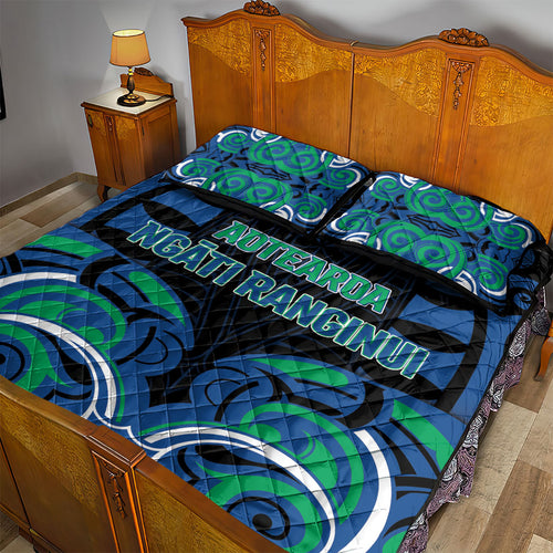 Aotearoa Ngati Ranginui Quilt Bed Set New Zealand Traditional Maori Pattern