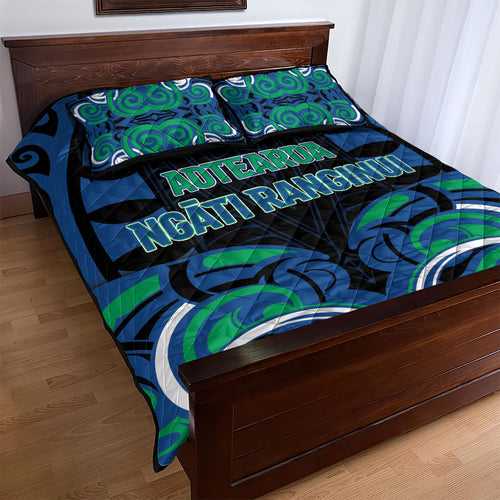 Aotearoa Ngati Ranginui Quilt Bed Set New Zealand Traditional Maori Pattern