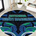 Aotearoa Ngati Ranginui Round Carpet New Zealand Traditional Maori Pattern