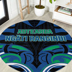 Aotearoa Ngati Ranginui Round Carpet New Zealand Traditional Maori Pattern