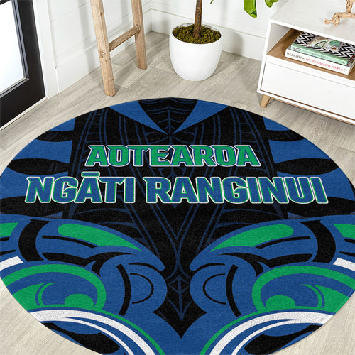 Aotearoa Ngati Ranginui Round Carpet New Zealand Traditional Maori Pattern