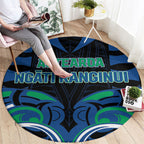 Aotearoa Ngati Ranginui Round Carpet New Zealand Traditional Maori Pattern