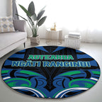 Aotearoa Ngati Ranginui Round Carpet New Zealand Traditional Maori Pattern