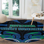 Aotearoa Ngati Ranginui Round Carpet New Zealand Traditional Maori Pattern