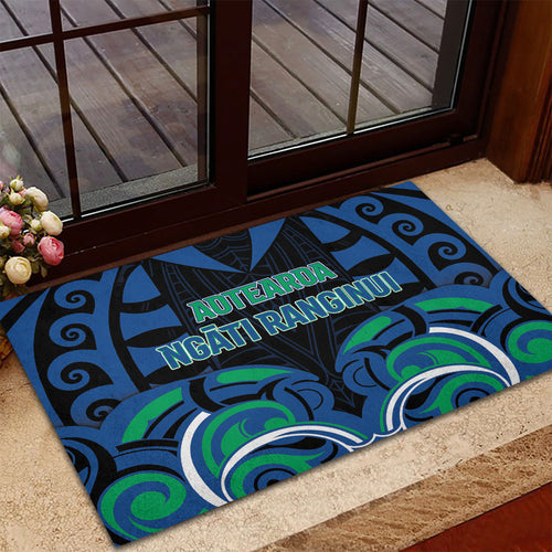 Aotearoa Ngati Ranginui Rubber Doormat New Zealand Traditional Maori Pattern