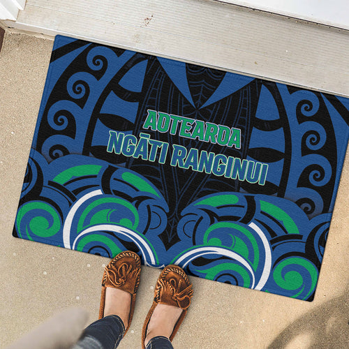 Aotearoa Ngati Ranginui Rubber Doormat New Zealand Traditional Maori Pattern