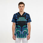 Custom Aotearoa Ngati Ranginui Scrub Top New Zealand Traditional Maori Pattern