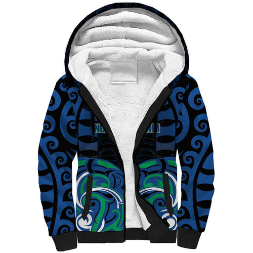 Custom Aotearoa Ngati Ranginui Sherpa Hoodie New Zealand Traditional Maori Pattern