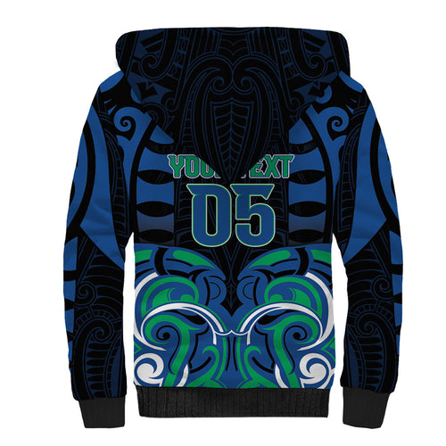 Custom Aotearoa Ngati Ranginui Sherpa Hoodie New Zealand Traditional Maori Pattern