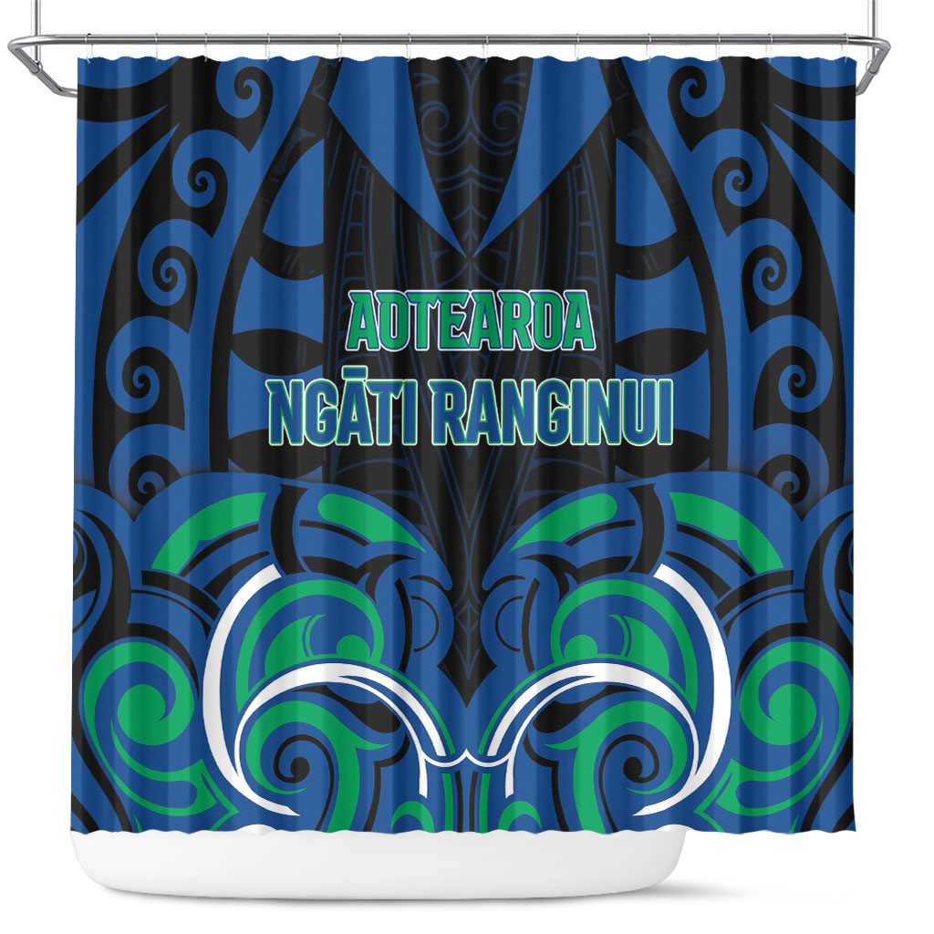 Aotearoa Ngati Ranginui Shower Curtain New Zealand Traditional Maori Pattern