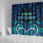 Aotearoa Ngati Ranginui Shower Curtain New Zealand Traditional Maori Pattern