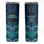 Custom Aotearoa Ngati Ranginui Skinny Tumbler New Zealand Traditional Maori Pattern
