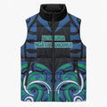 Custom Aotearoa Ngati Ranginui Sleeveless Puffer Jacket New Zealand Traditional Maori Pattern