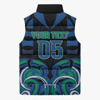 Custom Aotearoa Ngati Ranginui Sleeveless Puffer Jacket New Zealand Traditional Maori Pattern