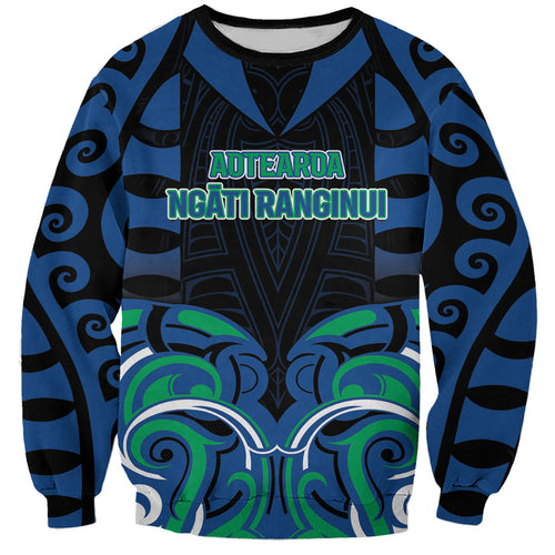 Custom Aotearoa Ngati Ranginui Sweatshirt New Zealand Traditional Maori Pattern