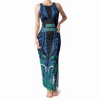 Custom Aotearoa Ngati Ranginui Tank Maxi Dress New Zealand Traditional Maori Pattern