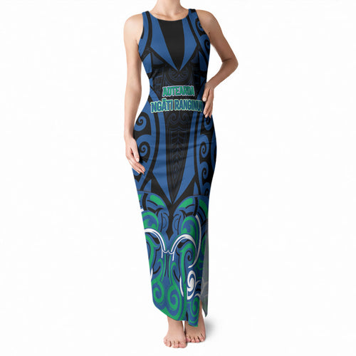 Custom Aotearoa Ngati Ranginui Tank Maxi Dress New Zealand Traditional Maori Pattern