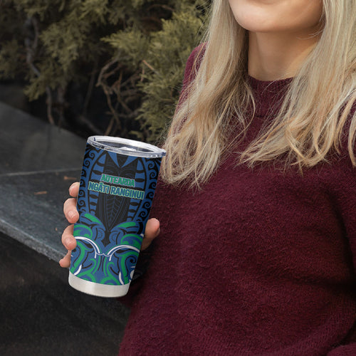 Custom Aotearoa Ngati Ranginui Tumbler Cup New Zealand Traditional Maori Pattern