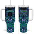 Custom Aotearoa Ngati Ranginui Tumbler With Handle New Zealand Traditional Maori Pattern