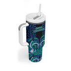 Custom Aotearoa Ngati Ranginui Tumbler With Handle New Zealand Traditional Maori Pattern