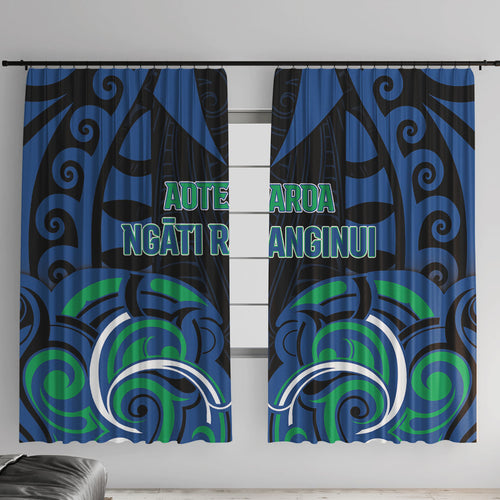 Aotearoa Ngati Ranginui Window Curtain New Zealand Traditional Maori Pattern