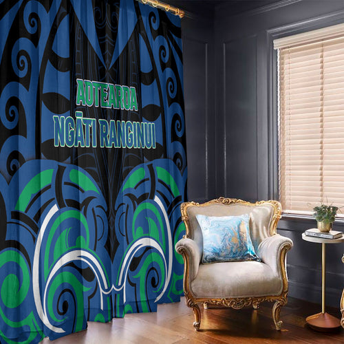 Aotearoa Ngati Ranginui Window Curtain New Zealand Traditional Maori Pattern