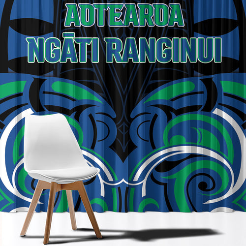 Aotearoa Ngati Ranginui Window Curtain New Zealand Traditional Maori Pattern