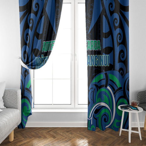 Aotearoa Ngati Ranginui Window Curtain New Zealand Traditional Maori Pattern