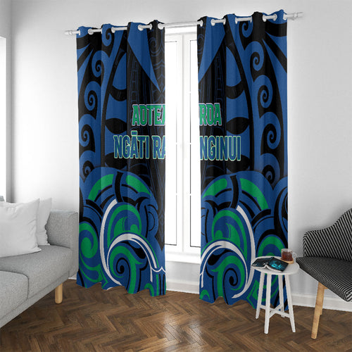 Aotearoa Ngati Ranginui Window Curtain New Zealand Traditional Maori Pattern