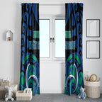 Aotearoa Ngati Ranginui Window Curtain New Zealand Traditional Maori Pattern