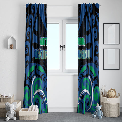 Aotearoa Ngati Ranginui Window Curtain New Zealand Traditional Maori Pattern
